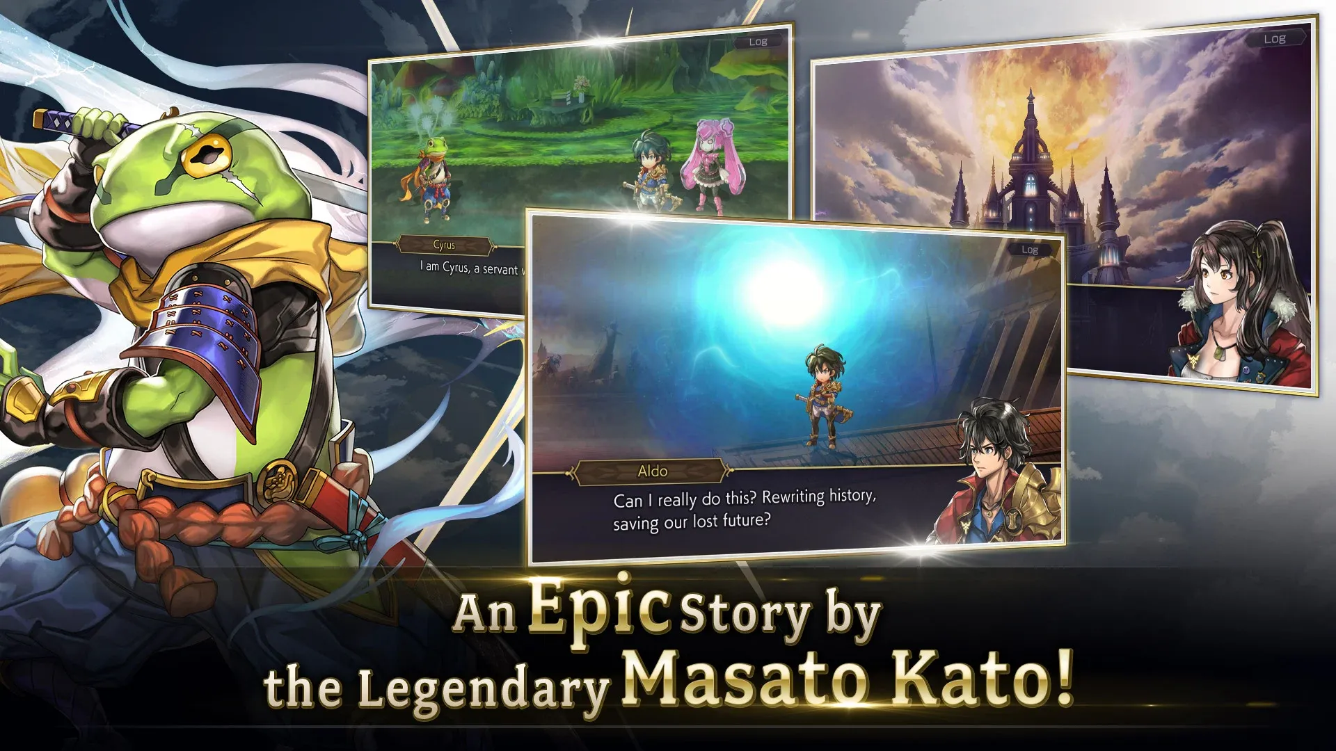 Aldo và mèo trong một cảnh tương tác, thể hiện chiều sâu của cốt truyện Another Eden