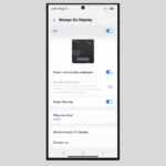 Ảnh chụp màn hình các tùy chọn giới hạn trong menu Always On Display trên Samsung Galaxy S25 chạy One UI.