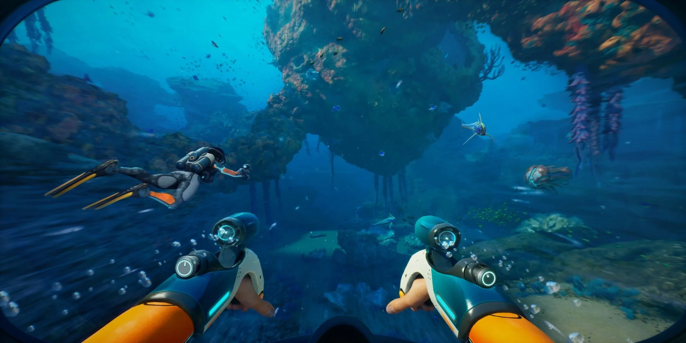 Ảnh teaser từ game Subnautica 2 với môi trường biển sâu có thể chơi co-op nhờ mod