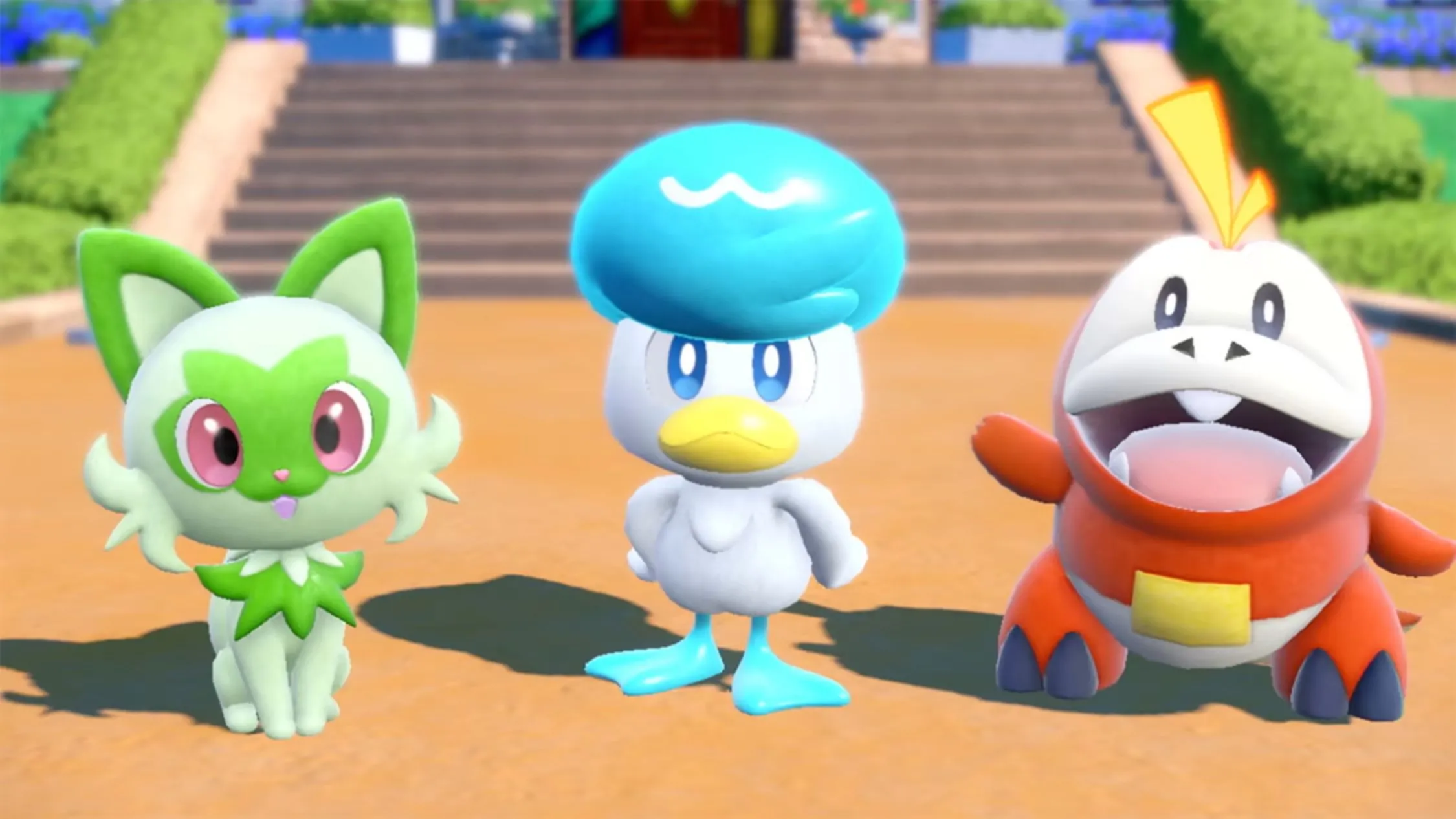 Ba Pokémon khởi đầu trong Pokémon Scarlet và Violet, tượng trưng cho thế hệ game Pokémon trên Nintendo Switch và những thách thức về chất lượng mà series này phải đối mặt.