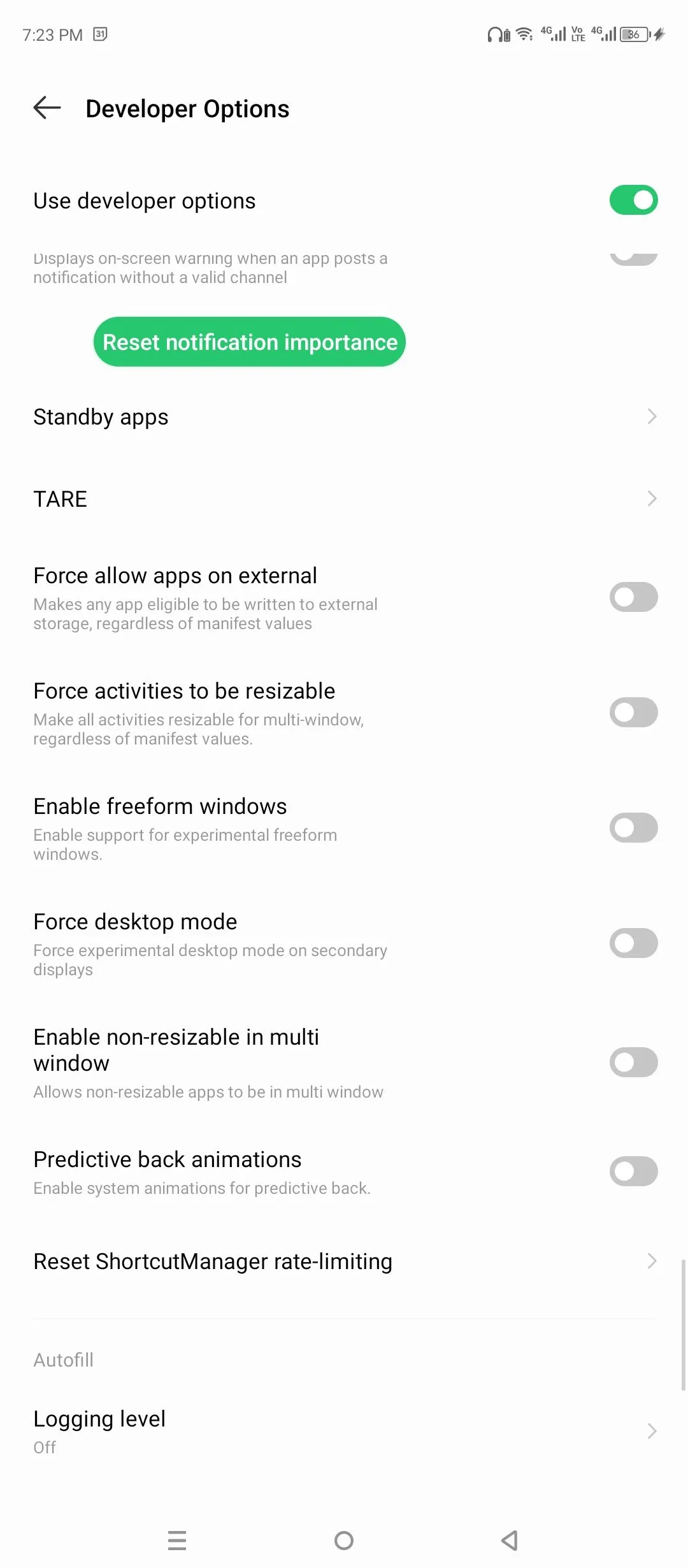 Bật cửa sổ tự do trên Android.