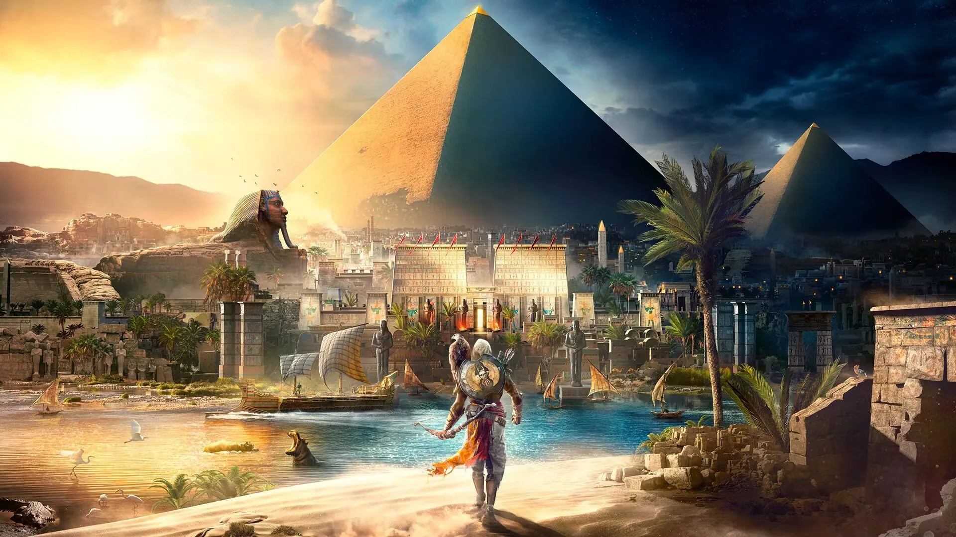 Bayek of Siwa, người sáng lập Hội sát thủ, trong Assassin's Creed Origins
