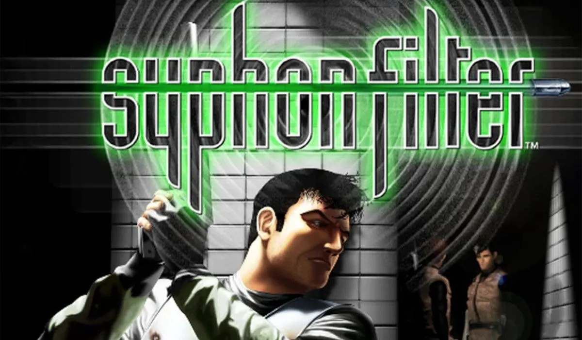 Bìa game Syphon Filter, một game hành động lén lút kinh điển PS1.
