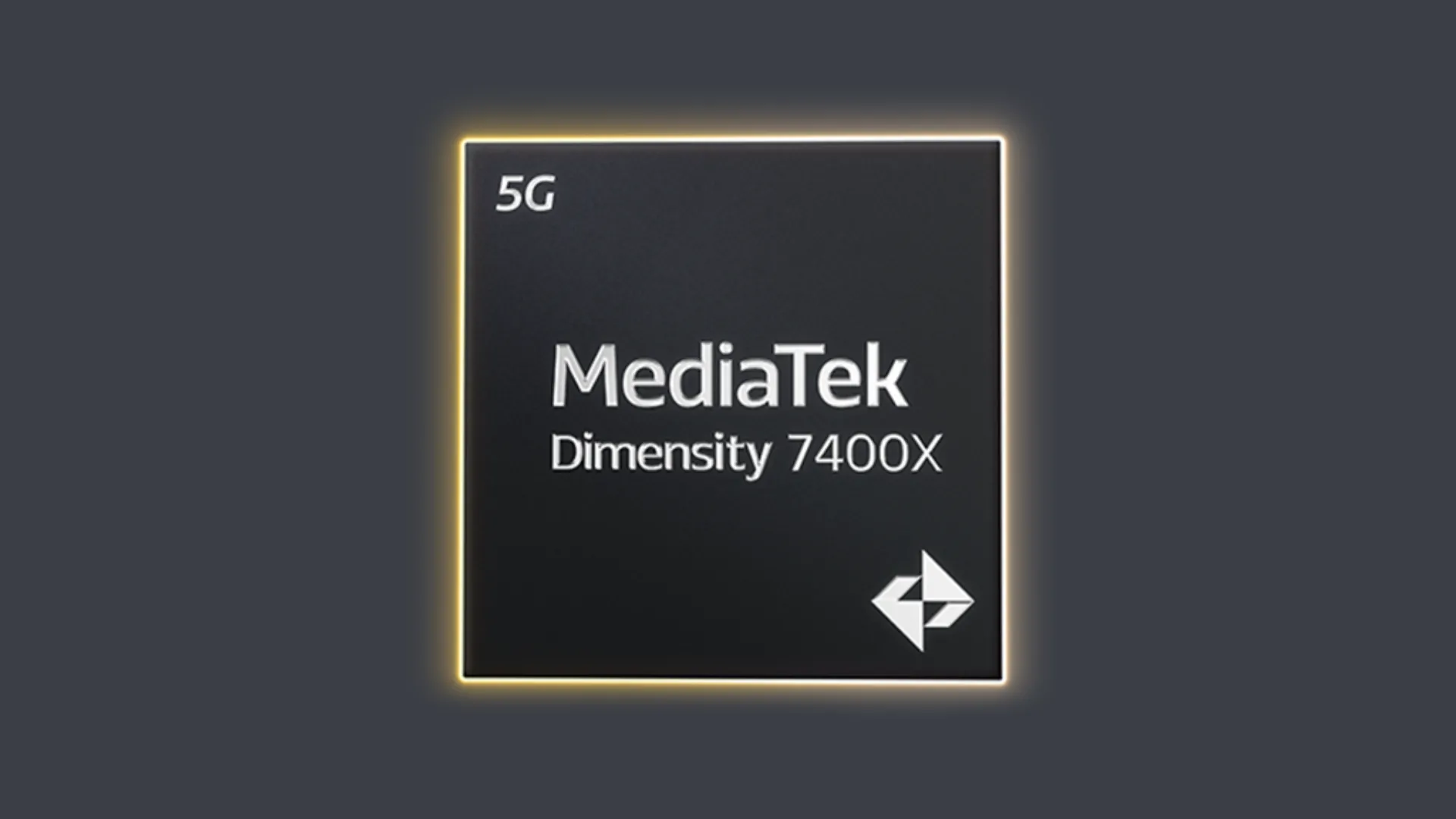 Biểu tượng chip MediaTek Dimensity 7400X, vi xử lý tối ưu cho điện thoại gập trên Motorola Razr 2025.