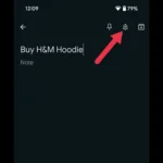 Biểu tượng nhắc nhở hình chuông trên Google Keep.