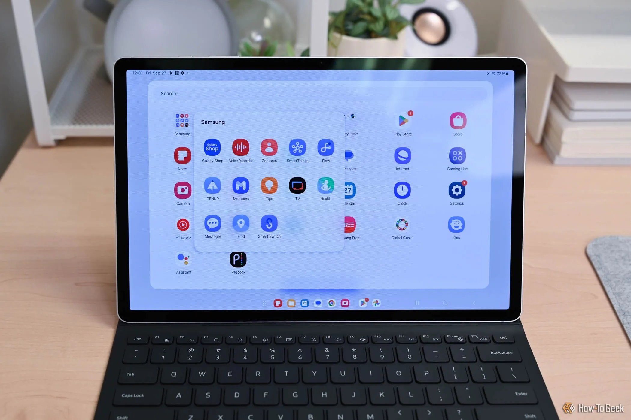 Các ứng dụng độc quyền của Samsung trên giao diện One UI của Galaxy Tab S10+, bao gồm Samsung Notes, Gallery và My Files, thể hiện sự tích hợp sâu rộng.
