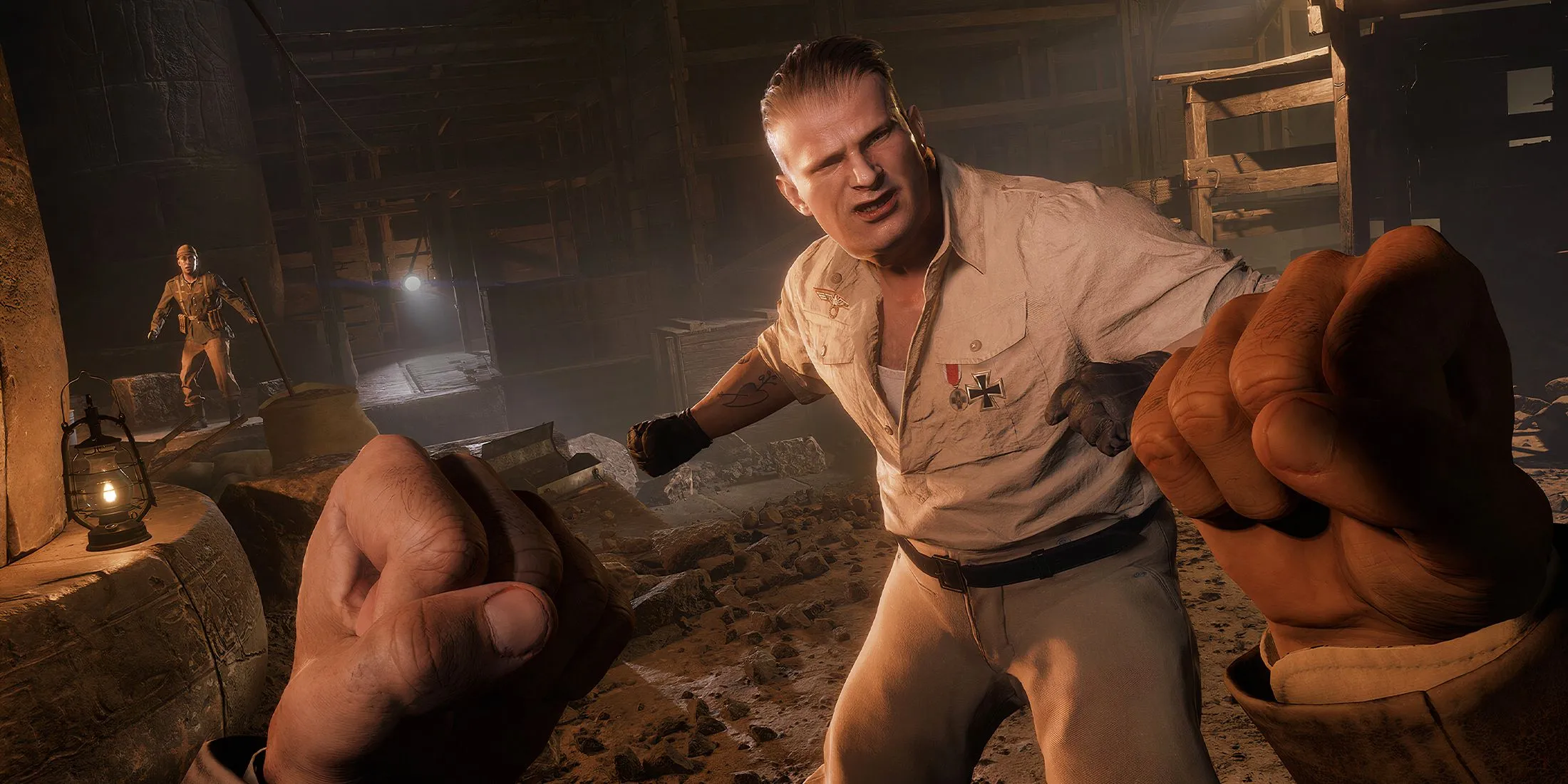 Cảnh cận chiến ấn tượng trong tựa game Indiana Jones and the Great Circle.