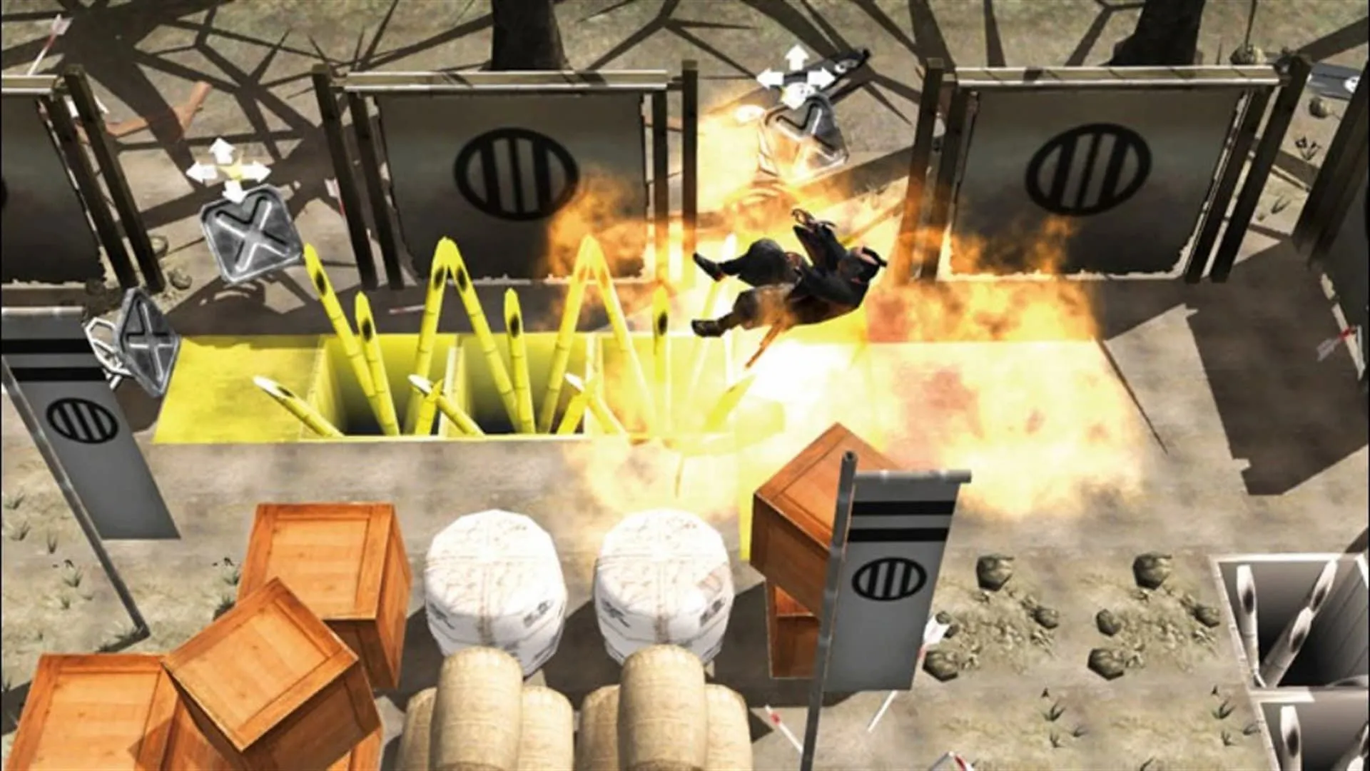 Cảnh chơi Tenchu: Shadow Assassins với một ninja đang ẩn mình