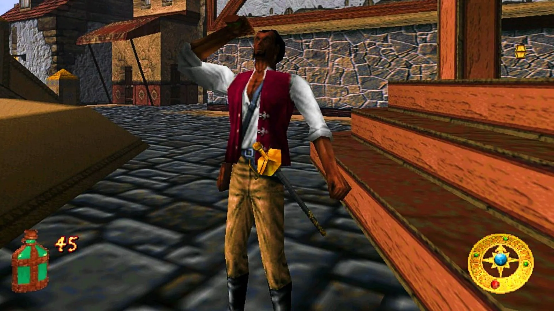 Cảnh Cyrus uống thuốc trong The Elder Scrolls Adventures: Redguard, gợi mở tiềm năng game spin-off.