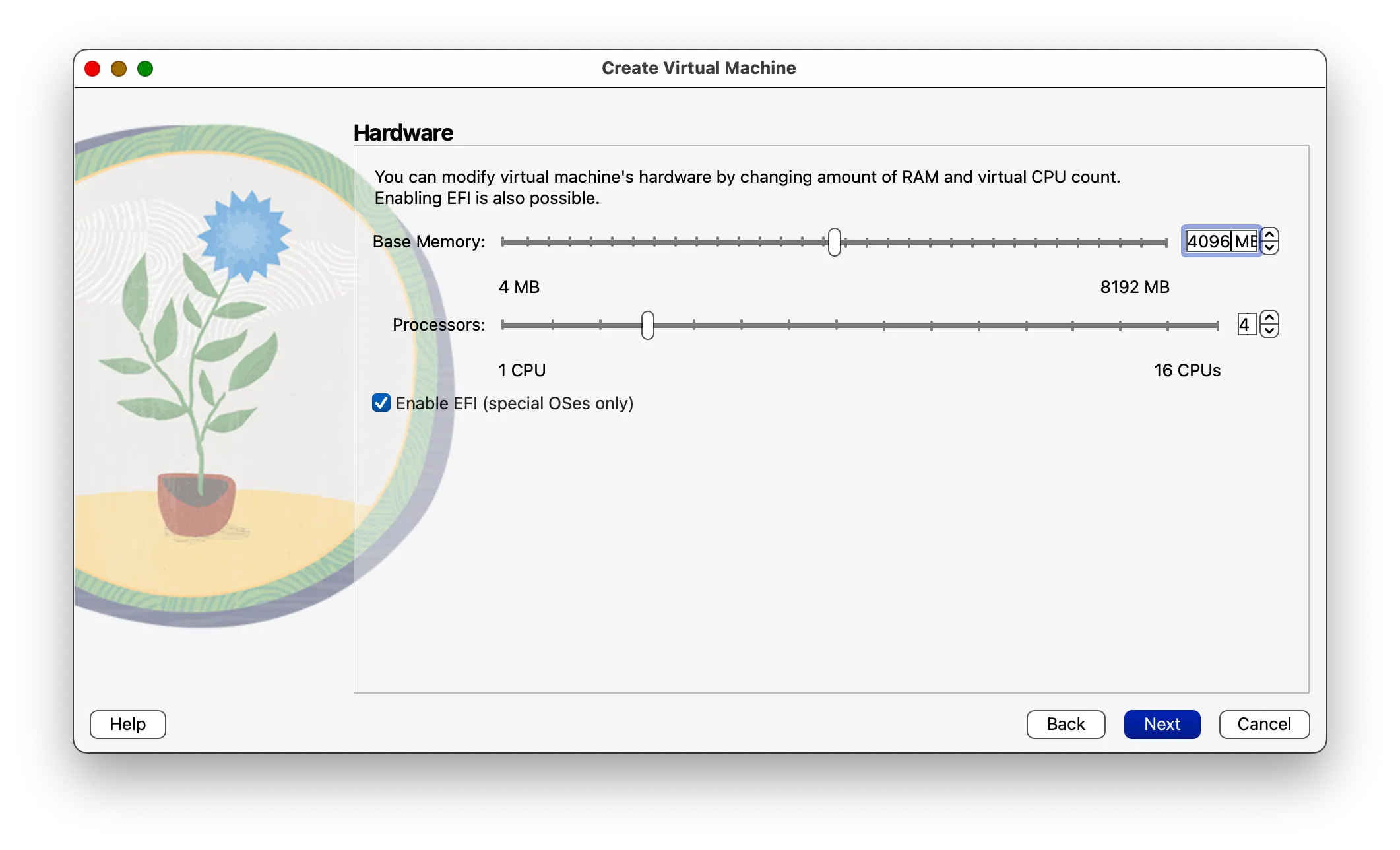 Cấu hình cài đặt phần cứng VirtualBox cho máy ảo Windows 11 trên Apple Silicon