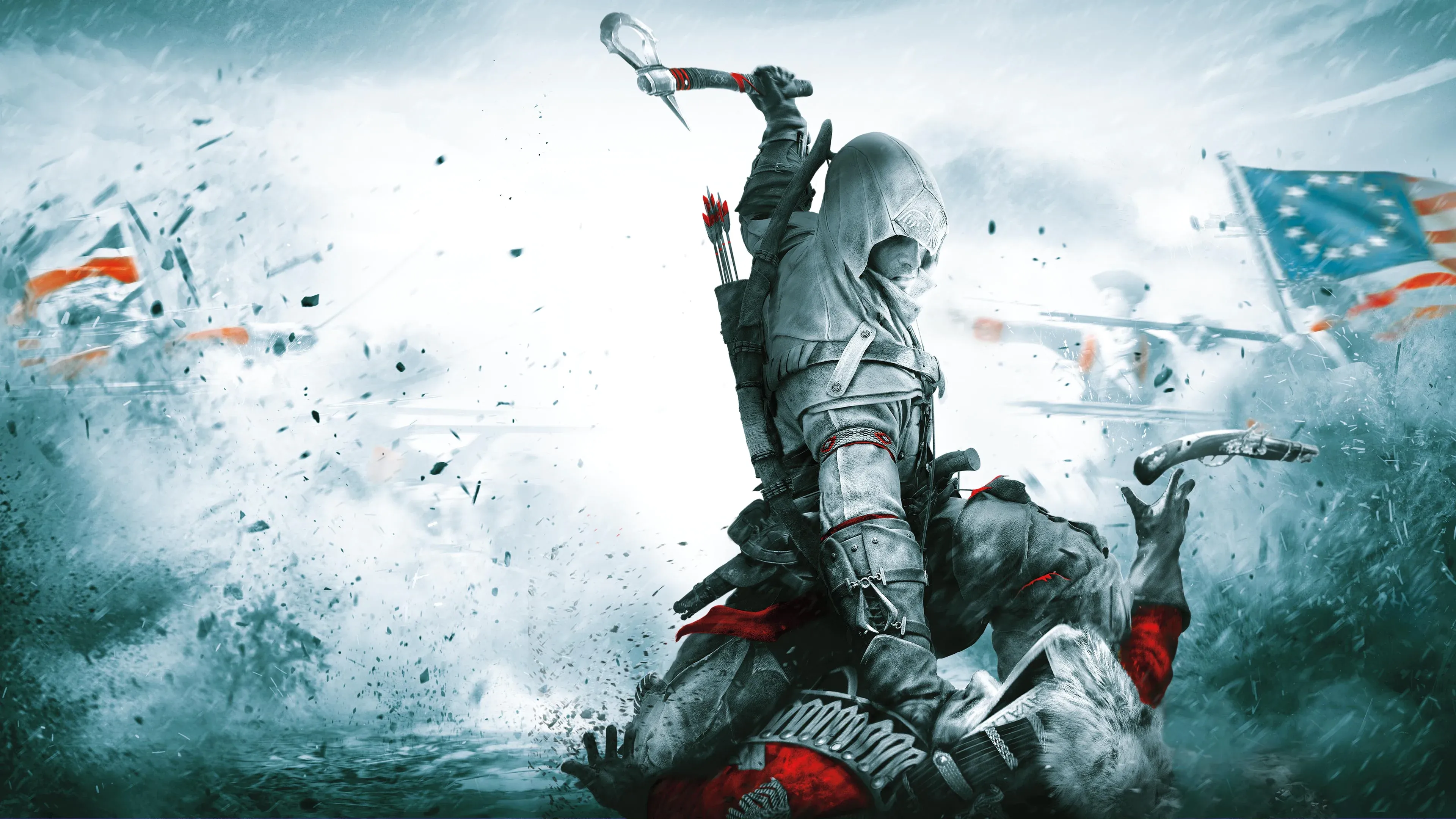 Connor Kenway chuẩn bị chiến đấu trong Assassin's Creed III