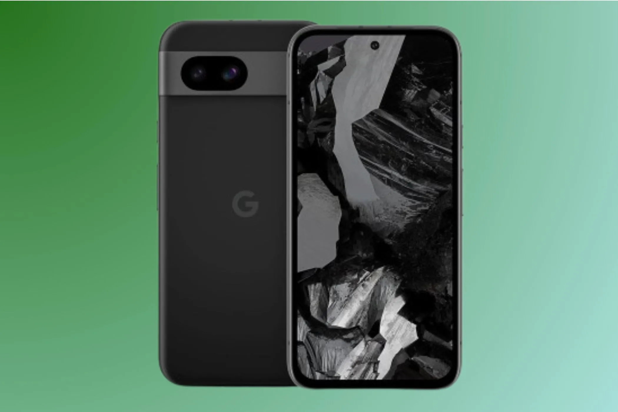 Điện thoại Google Pixel 8a màu đen sang trọng, nổi bật với cụm camera sau