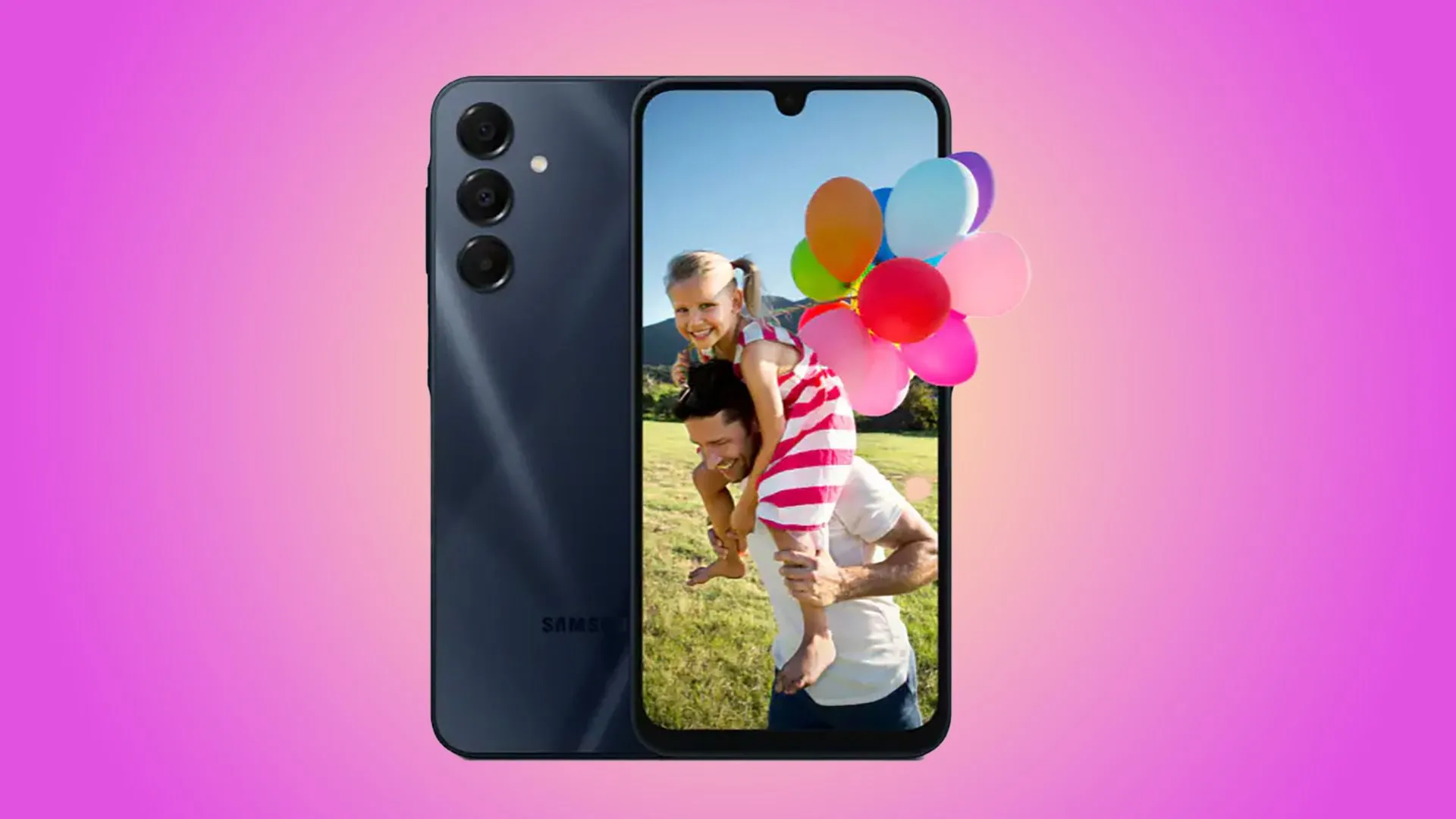 Điện thoại Samsung Galaxy A16 5G màu đen bóng bẩy, nổi bật với cụm camera dọc