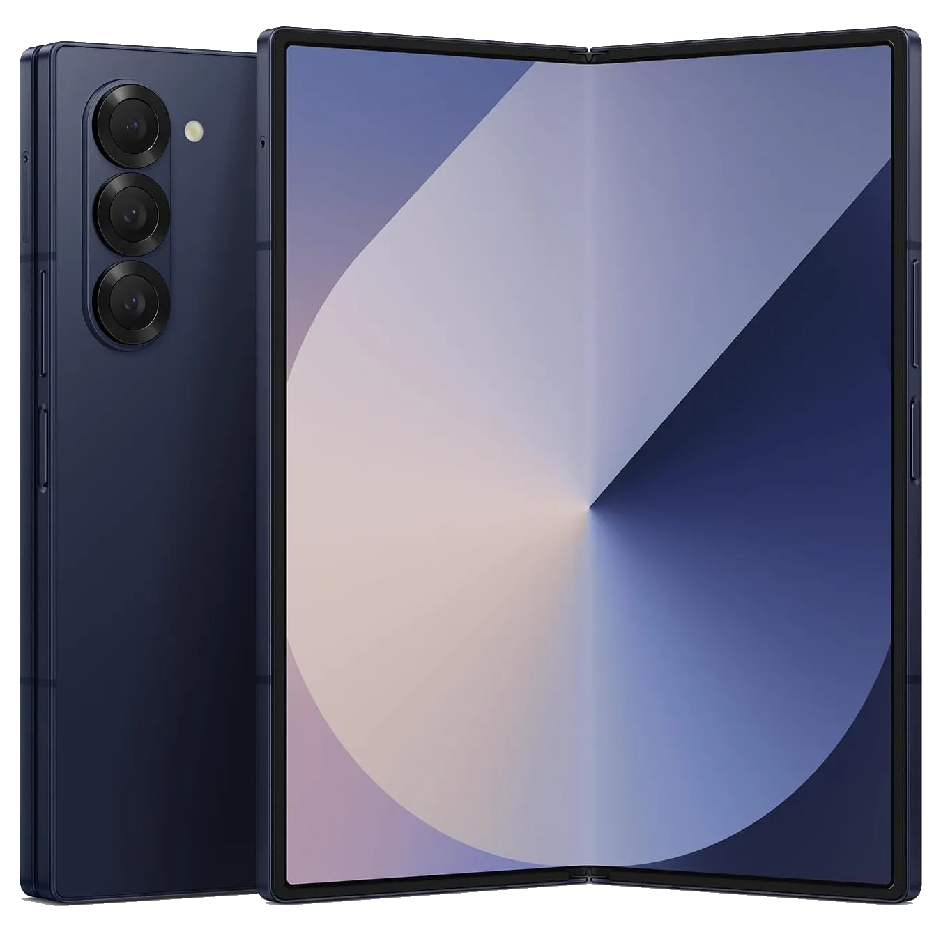 Điện thoại Samsung Galaxy Z Fold 6 gập lại, minh họa sự đa dạng về phần cứng và tỷ lệ màn hình trên Android