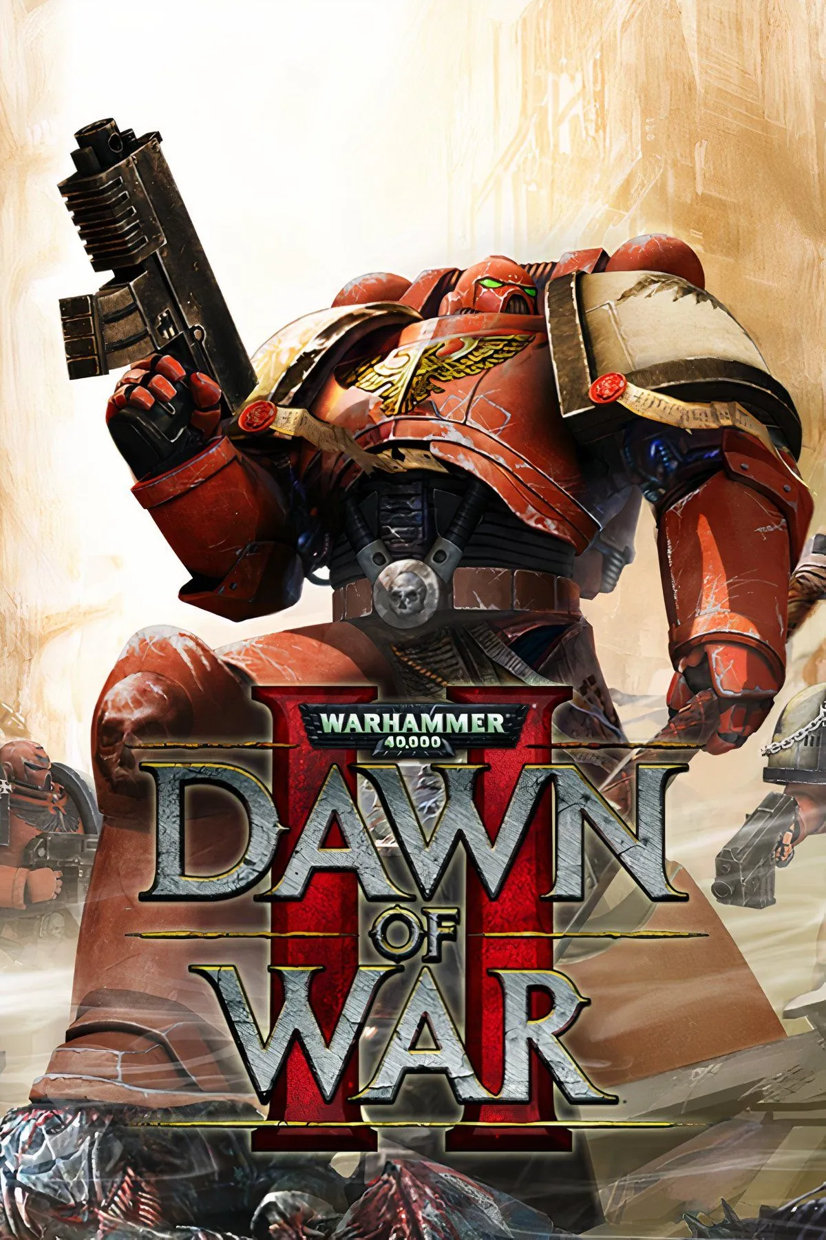 Đội hình anh hùng của Blood Raven Space Marines trong Warhammer 40,000: Dawn of War 2, tập trung vào chiến thuật đơn vị nhỏ.