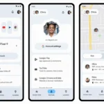Giao diện cập nhật của ứng dụng Google Family Link hiển thị các tính năng quản lý thời gian sử dụng và kiểm soát ứng dụng cho trẻ em.