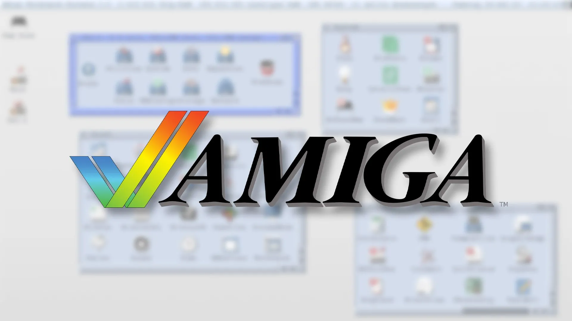 Giao diện hệ điều hành AmigaOS 3.2 truyền thống trên màn hình máy tính