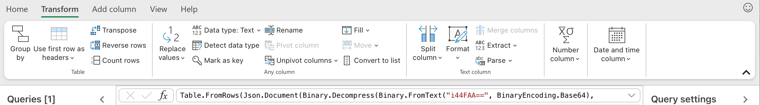 Giao diện Power Query trong Excel hiển thị các công cụ biến đổi dữ liệu mạnh mẽ.