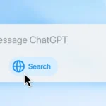 Giao diện thanh tìm kiếm ChatGPT dễ dàng truy cập