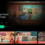 Giao diện ứng dụng Google Play Games trên PC hiển thị thư viện game và các tùy chọn.
