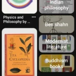 Giao diện ứng dụng Pinterest hiển thị các gợi ý sách mới và bìa sách đa dạng, giúp người dùng khám phá những tựa sách hấp dẫn