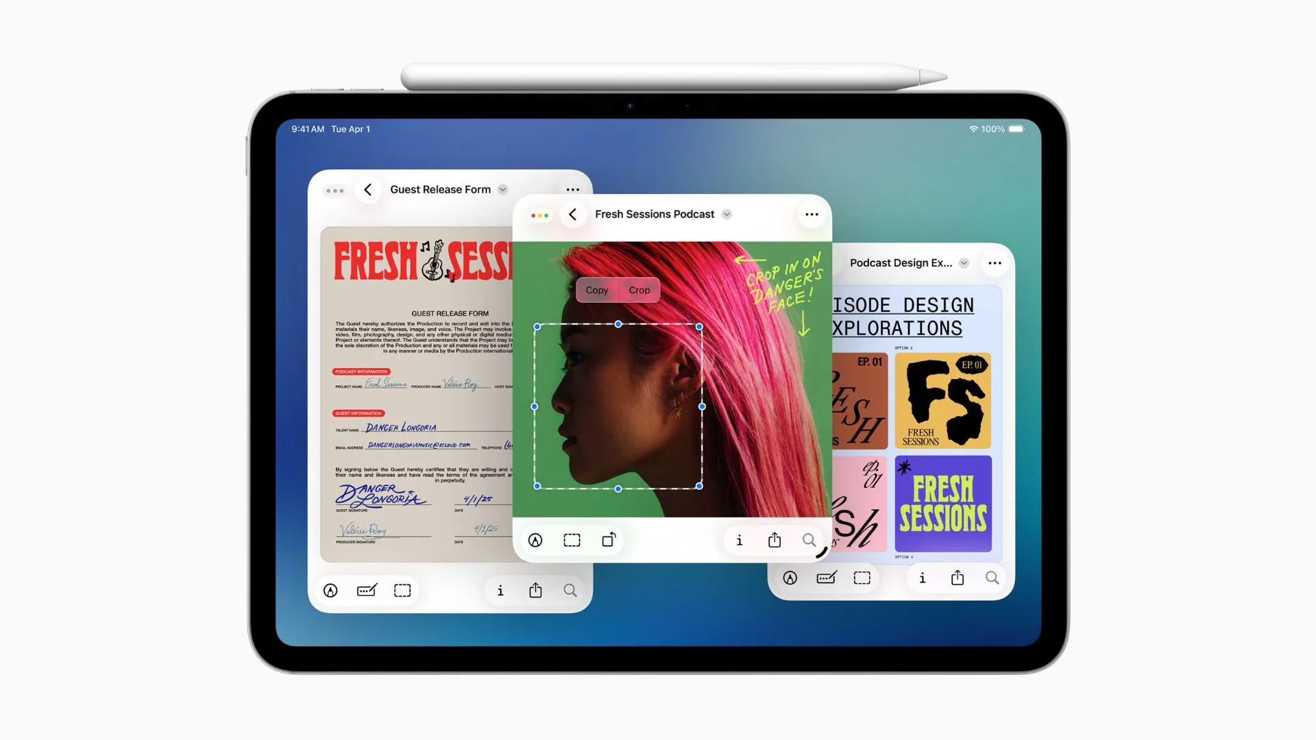 Giao diện ứng dụng Xem trước (Preview) trong iPadOS 26, cho phép chỉnh sửa và chú thích tài liệu