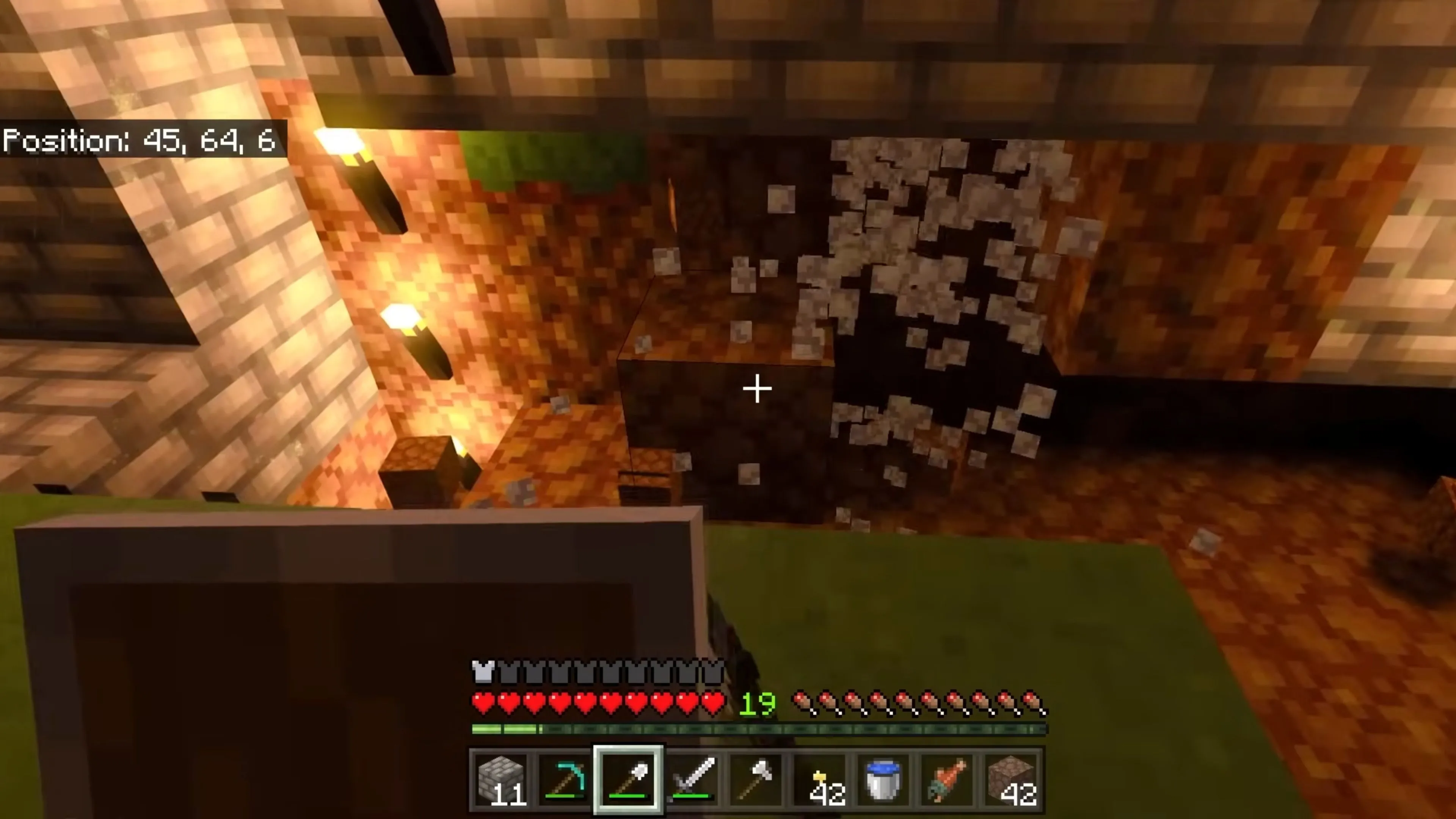 Góc nhìn từ trên cao của một khu vực trong Minecraft với các công trình phức tạp