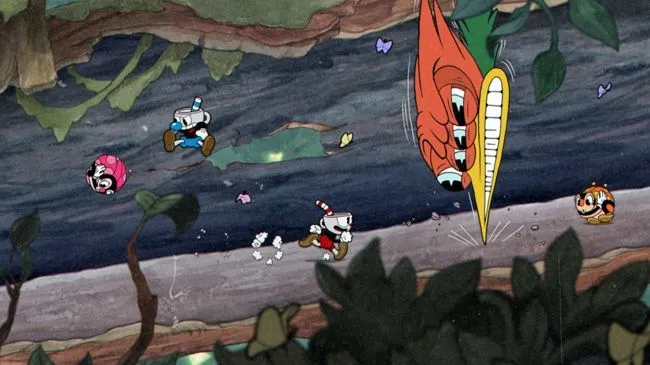 Hình ảnh Cuphead trên PlayStation, minh họa đồ họa hoạt hình thủ công tỉ mỉ của tựa game indie này.