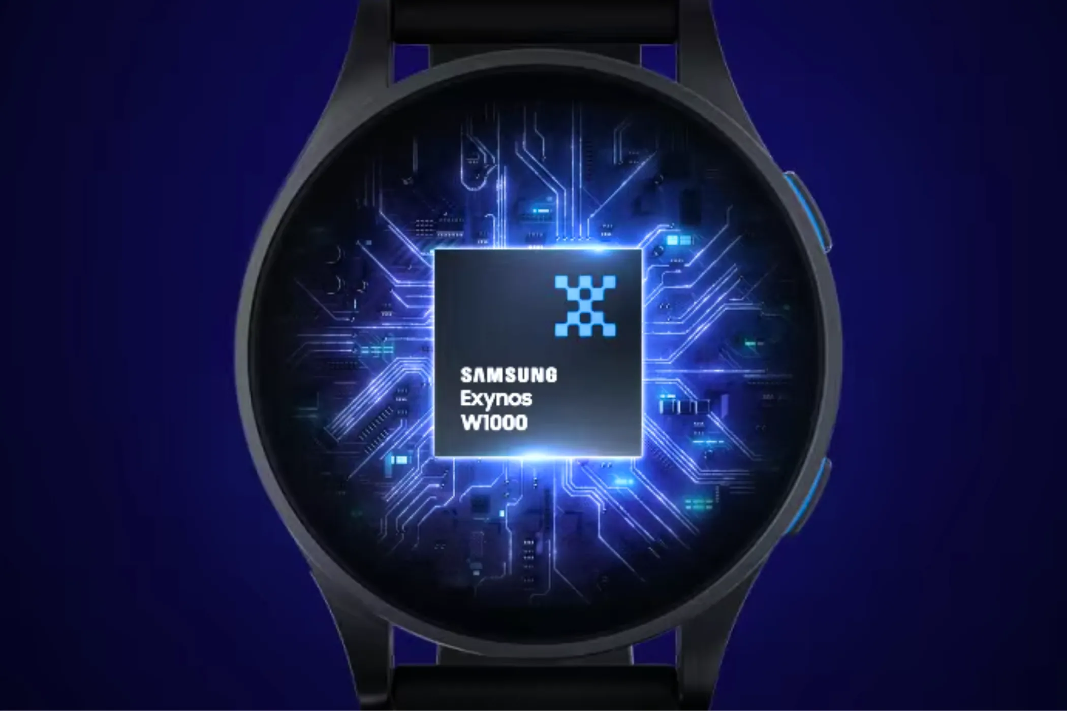 Hình ảnh minh họa bộ vi xử lý Exynos W1000 của Samsung, con chip hiệu năng cao được trang bị trên dòng Galaxy Watch 8.