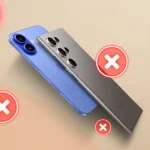 Hình ảnh minh họa điện thoại iPhone và Samsung Galaxy siêu mỏng với dấu X, thể hiện sự không hài lòng về thiết kế mỏng và những đánh đổi của nó.