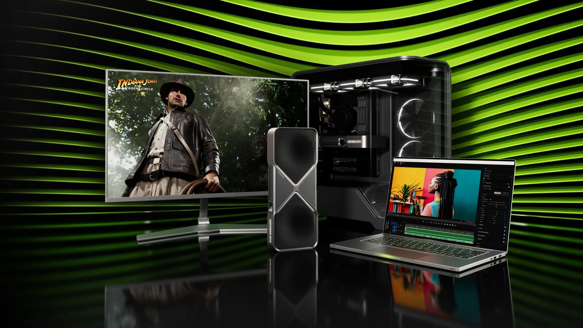 Hình ảnh quảng bá card đồ họa NVIDIA RTX 5090, GPU mạnh nhất hiện nay