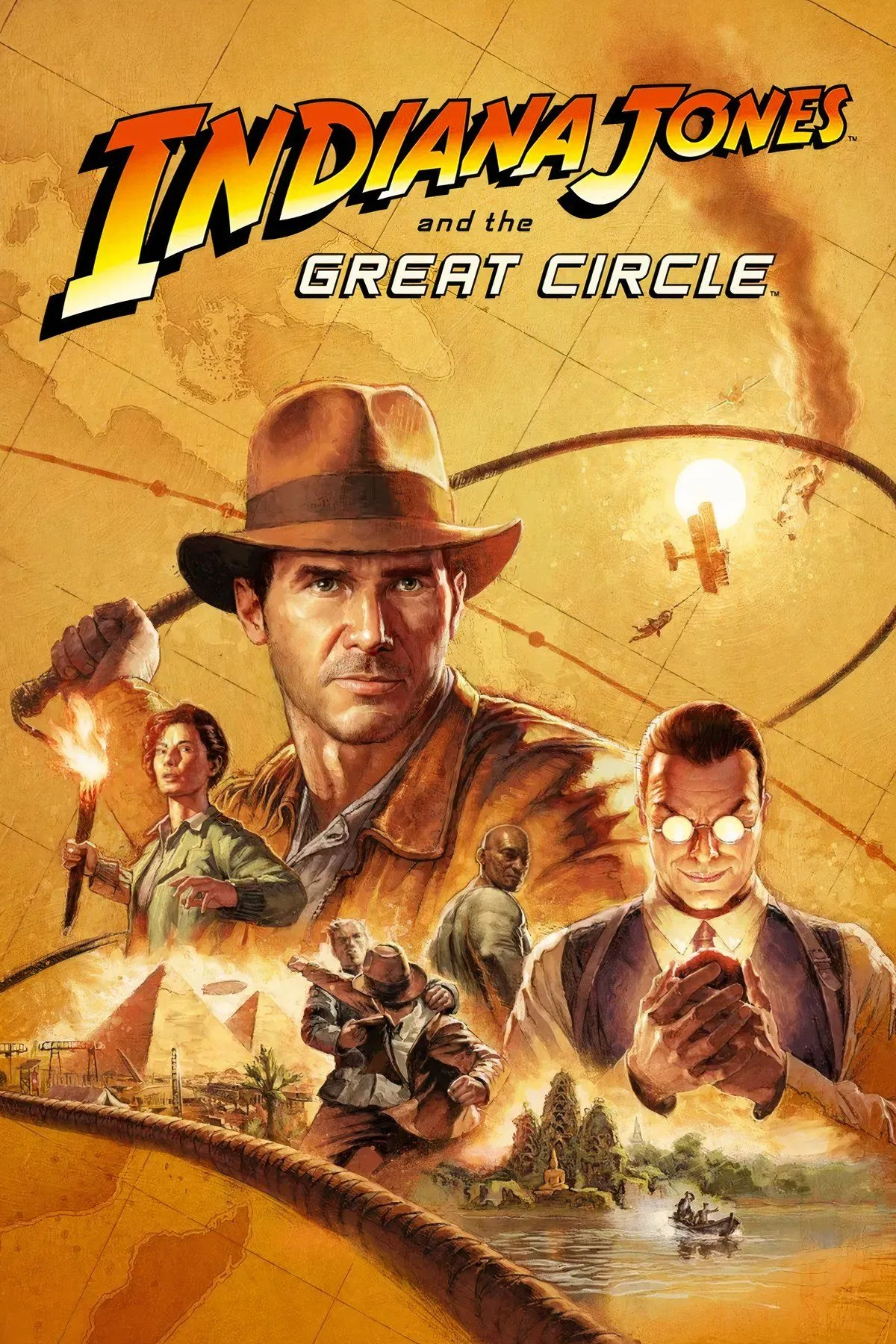 Hình ảnh tổng hợp từ game Indiana Jones and the Great Circle, giới thiệu không khí phiêu lưu.