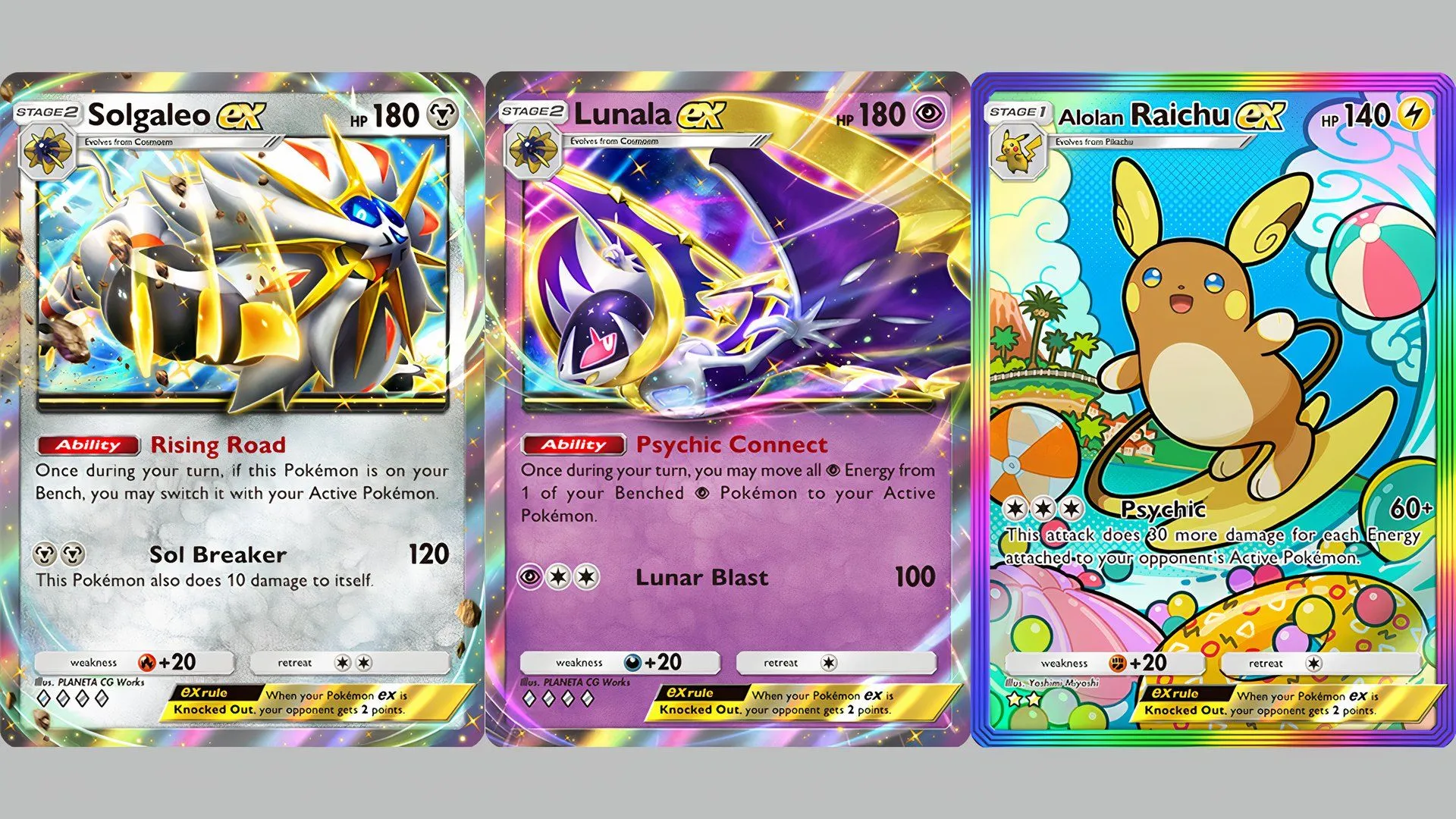 Hình ảnh xem trước bản mở rộng Celestial Guardians của Pokémon TCG Pocket với các thẻ bài mới từ vùng Alola