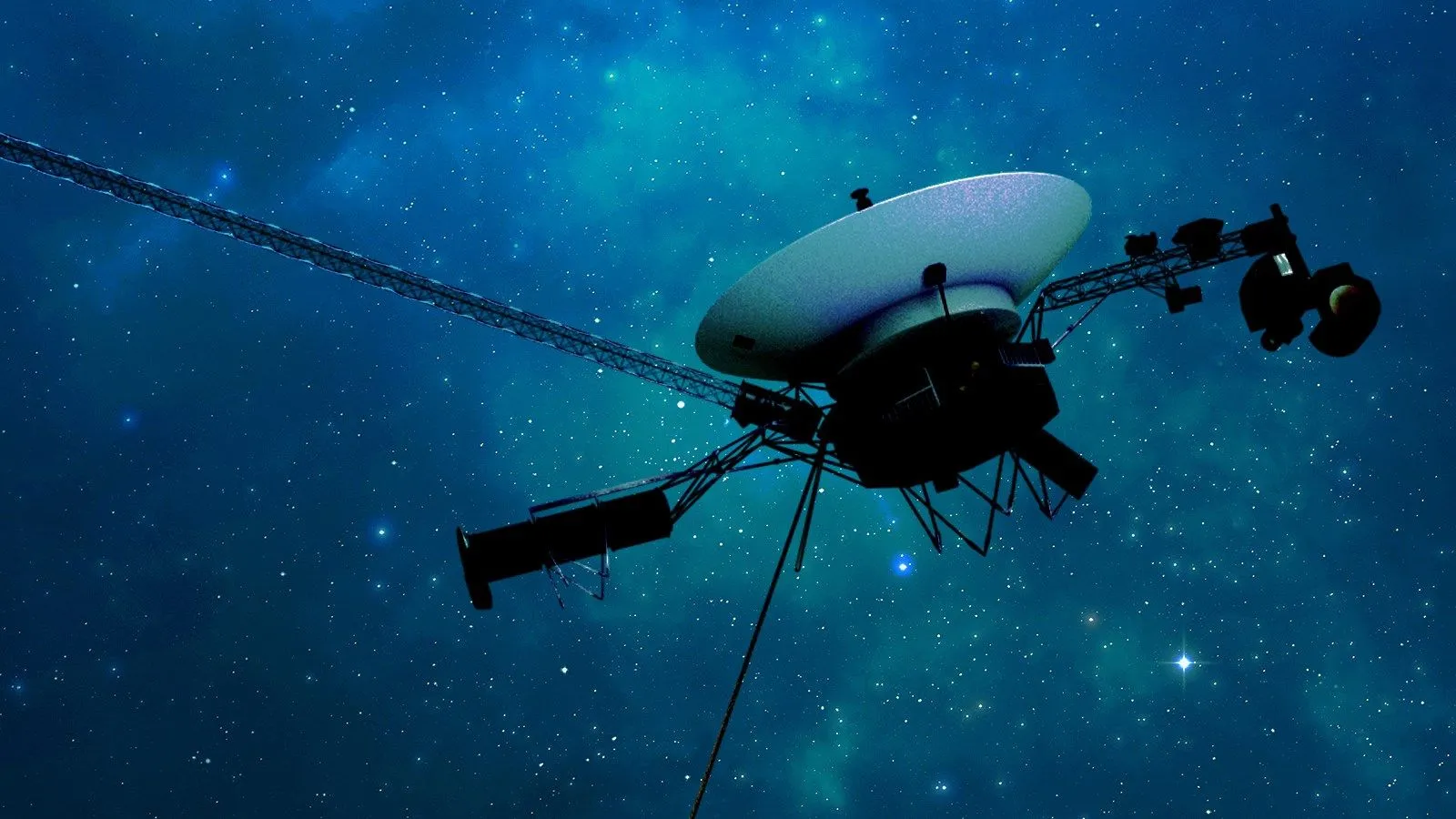 Hình minh họa nghệ thuật tàu vũ trụ Voyager 1 của NASA di chuyển trong không gian liên sao