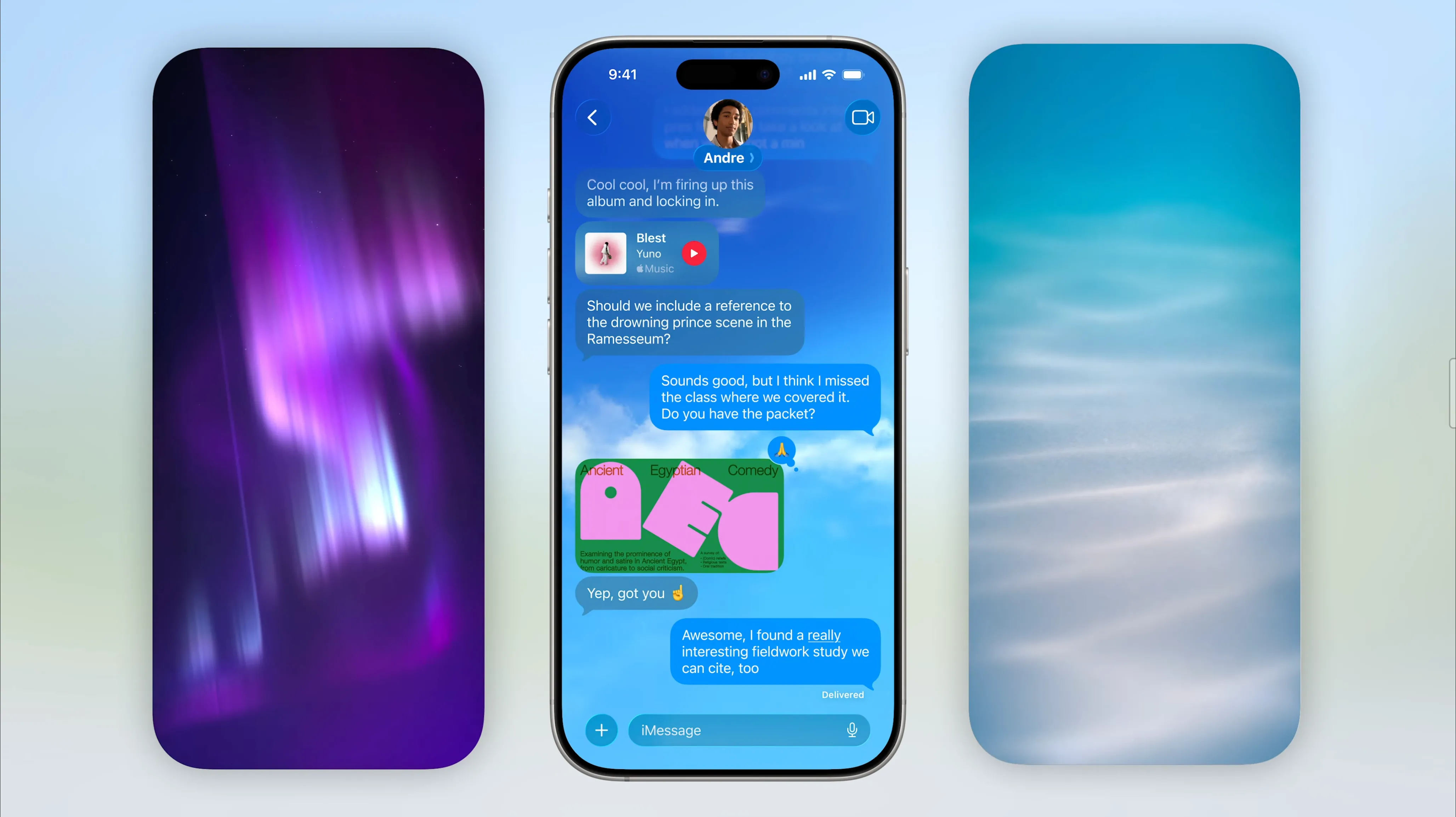 Hình nền tin nhắn trên iOS 26.