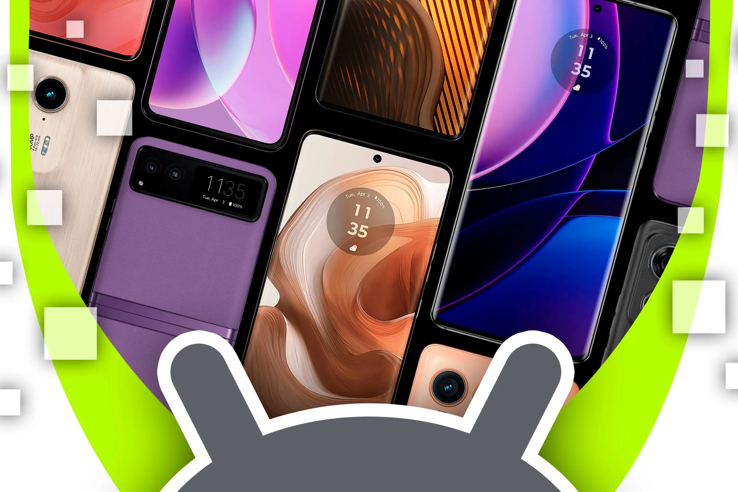 Logo Android cùng các mẫu điện thoại Motorola sẽ nhận Android 16