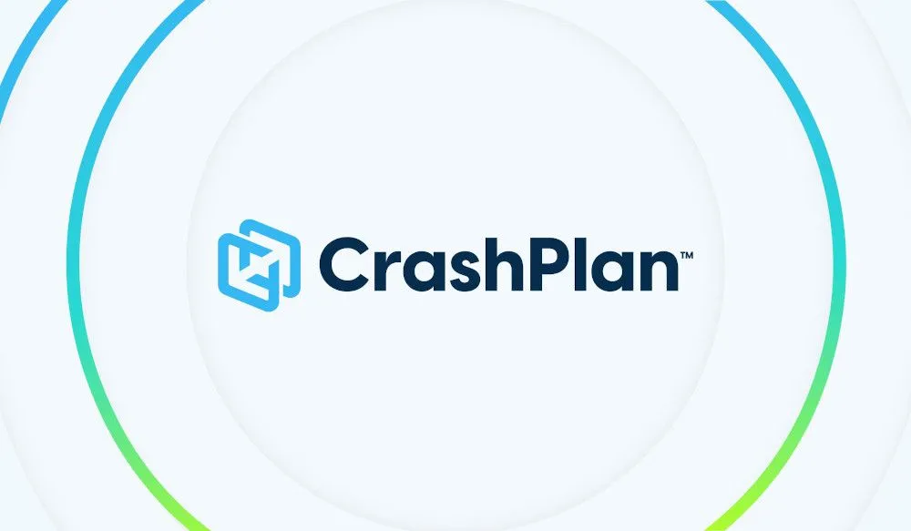 Logo Crashplan cỡ lớn, thể hiện sự mạnh mẽ và chuyên nghiệp.