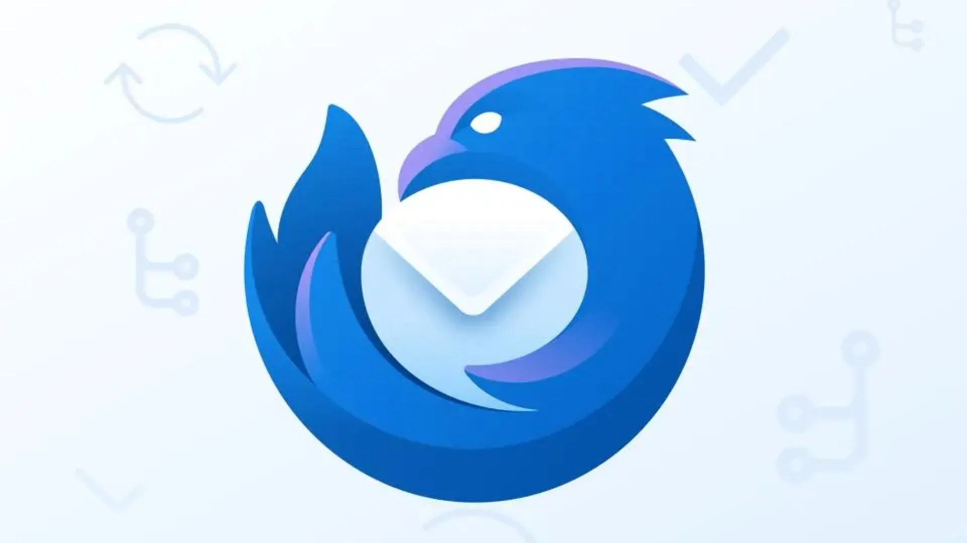 Logo Thunderbird mail trên nền trắng
