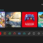 Màn hình chính của Nintendo Switch 2, hiển thị biểu tượng bánh răng dẫn đến cài đặt hệ thống.