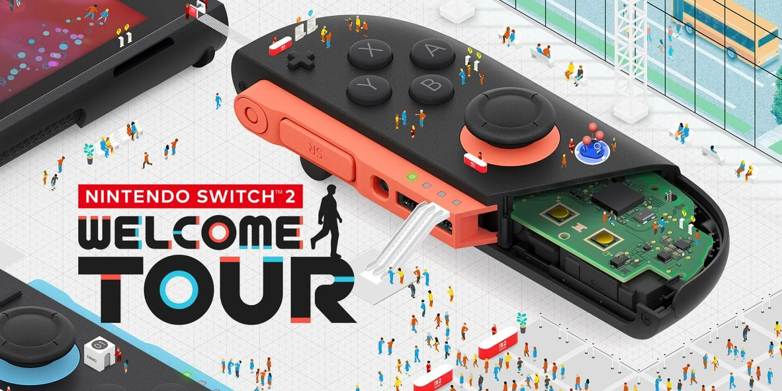 Màn hình khởi động game hướng dẫn Nintendo Switch 2 Welcome Tour, minh họa nội dung có tính phí.