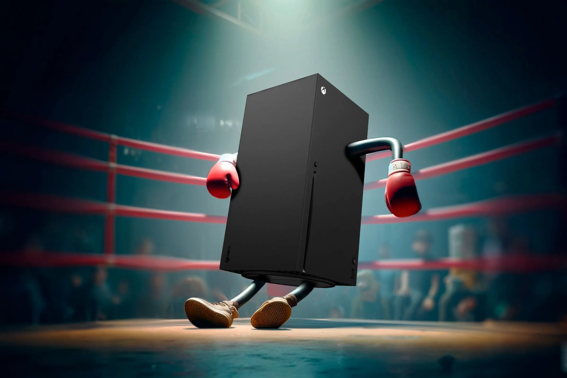 Máy chơi game Xbox Series X bị đánh bại trên sàn đấu quyền Anh.