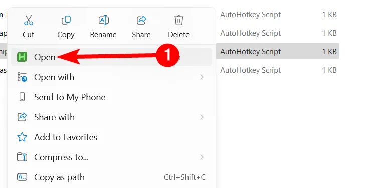 Mở và chỉnh sửa script AutoHotkey trên Windows
