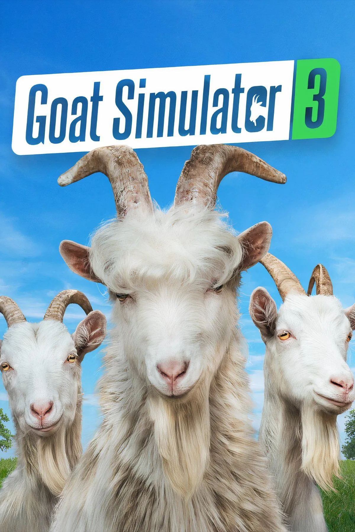 Một con dê tinh nghịch đang gây hỗn loạn trong môi trường đô thị mở của Goat Simulator 3, với hiệu ứng vật lý hài hước