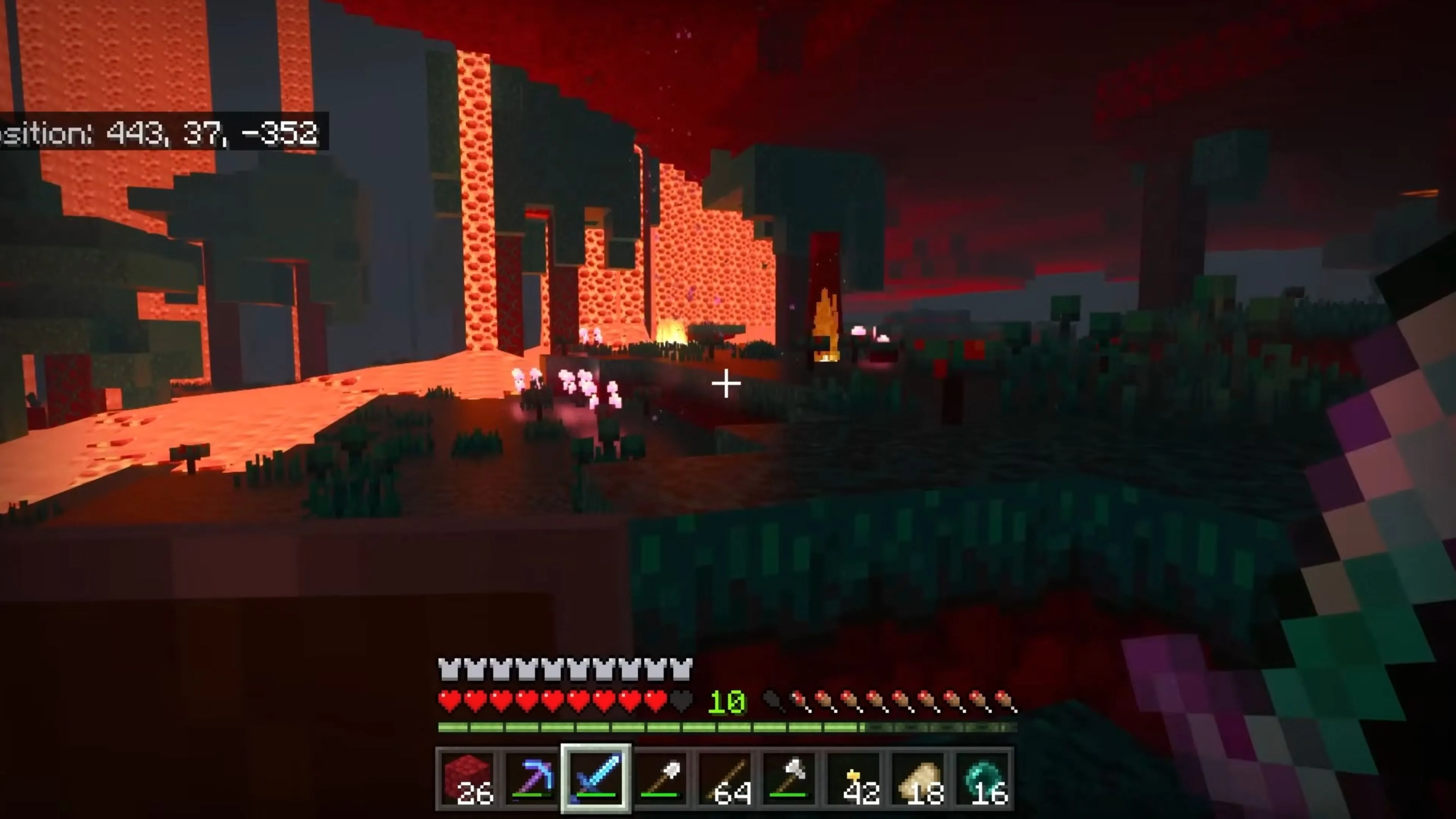 Một người chơi đang xây dựng một công trình kiến trúc lớn trong Minecraft