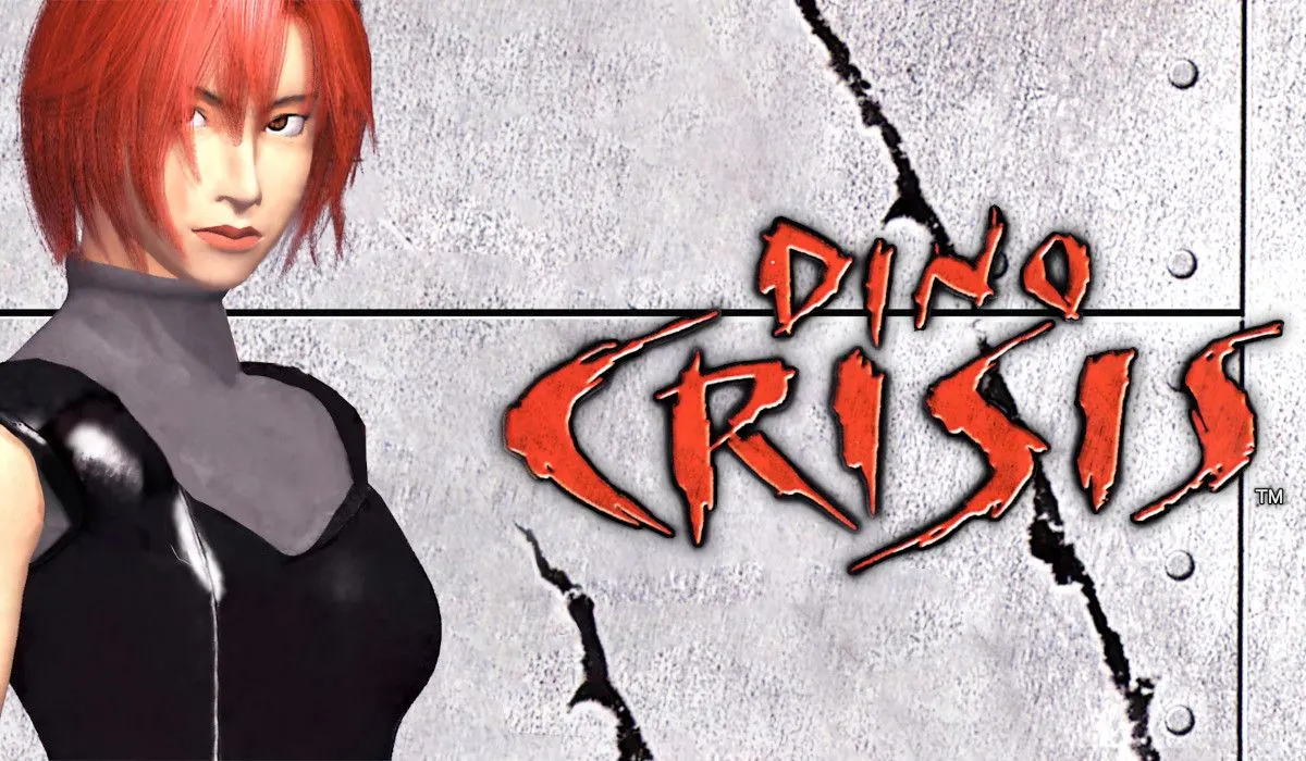 Nghệ thuật quảng cáo nhân vật Regina từ game Dino Crisis PS1.