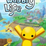 Nhân vật Wobbly Life đang khám phá thế giới mở đầy màu sắc trên một chiếc xe hơi