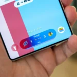 Now Bar hiển thị thông báo cuộc gọi và thông tin chế độ Không làm phiền (DND) trên Galaxy S25 Ultra.