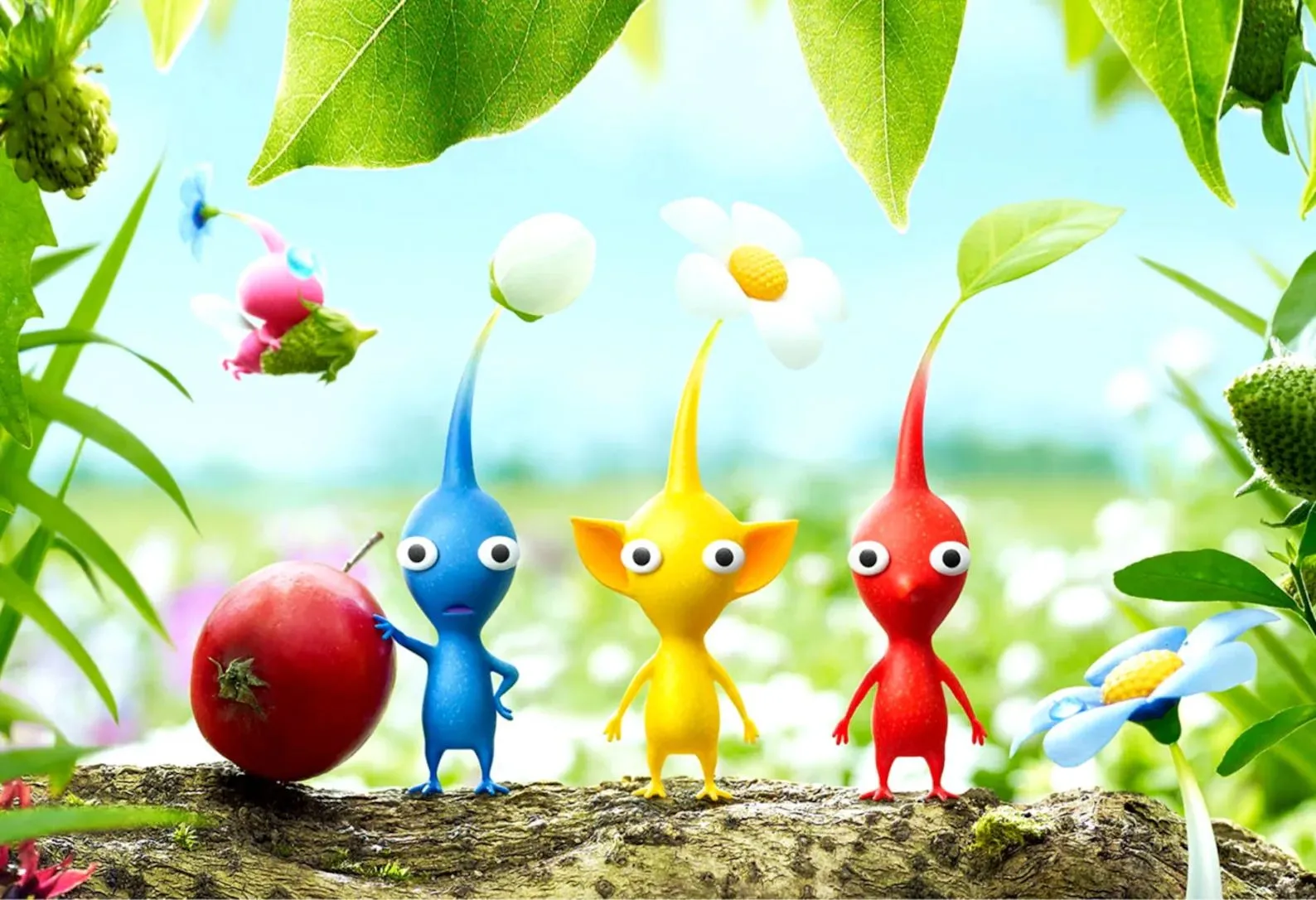 Pikmin nhỏ bé giữa thiên nhiên, minh họa tiềm năng game phụ Pikmin trên Nintendo Switch 2