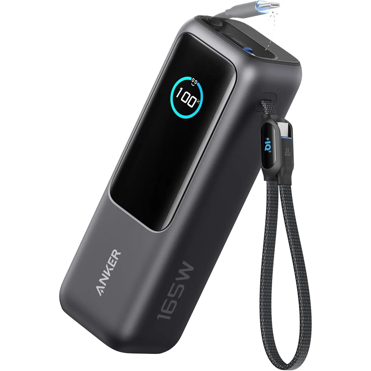 Sạc dự phòng Anker 25000mAh cho laptop với thiết kế nhỏ gọn và cáp tích hợp tiện lợi