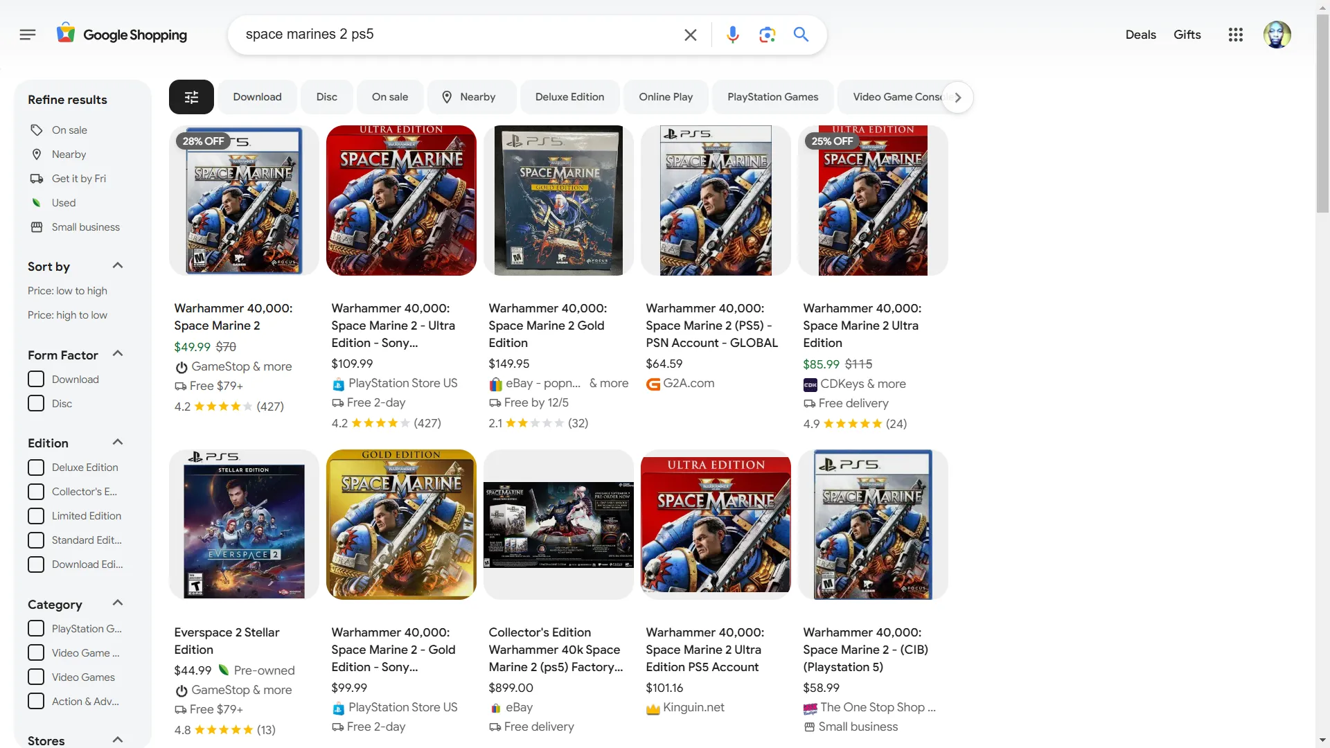 So sánh giá sản phẩm trên Google Shopping.